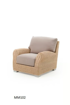 BRIGITTE - Woven wicker armchair with armrests by Mila Maurizi - view 3